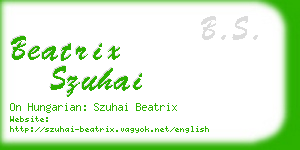 beatrix szuhai business card